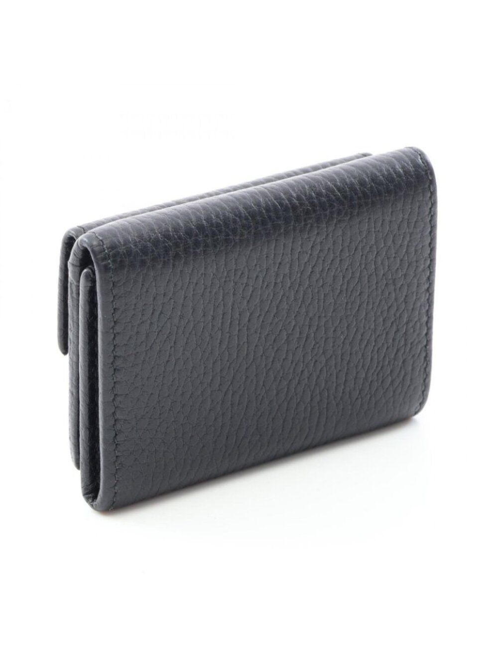 Gucci Trifold Wallet Petit Marmont Black Leather GG - Picture 2 of 9